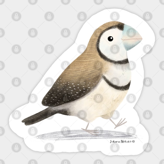 Owl Finch Bird Sticker by julianamotzko